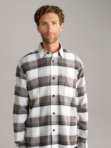 JOOP! Jeans Regular fit Button Up Shirt 'Hagon' in Grey: front