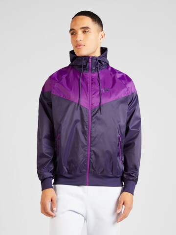 Nike Sportswear Демисезонная куртка в Лиловый: спереди
