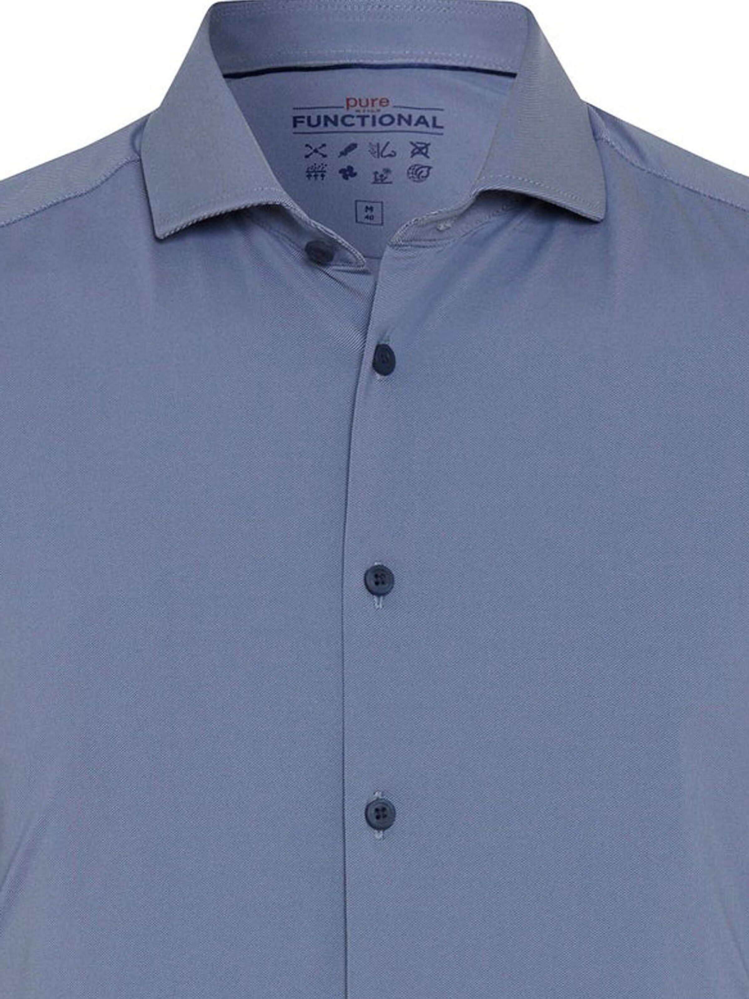 PURE Regular fit Overhemd in Blauw