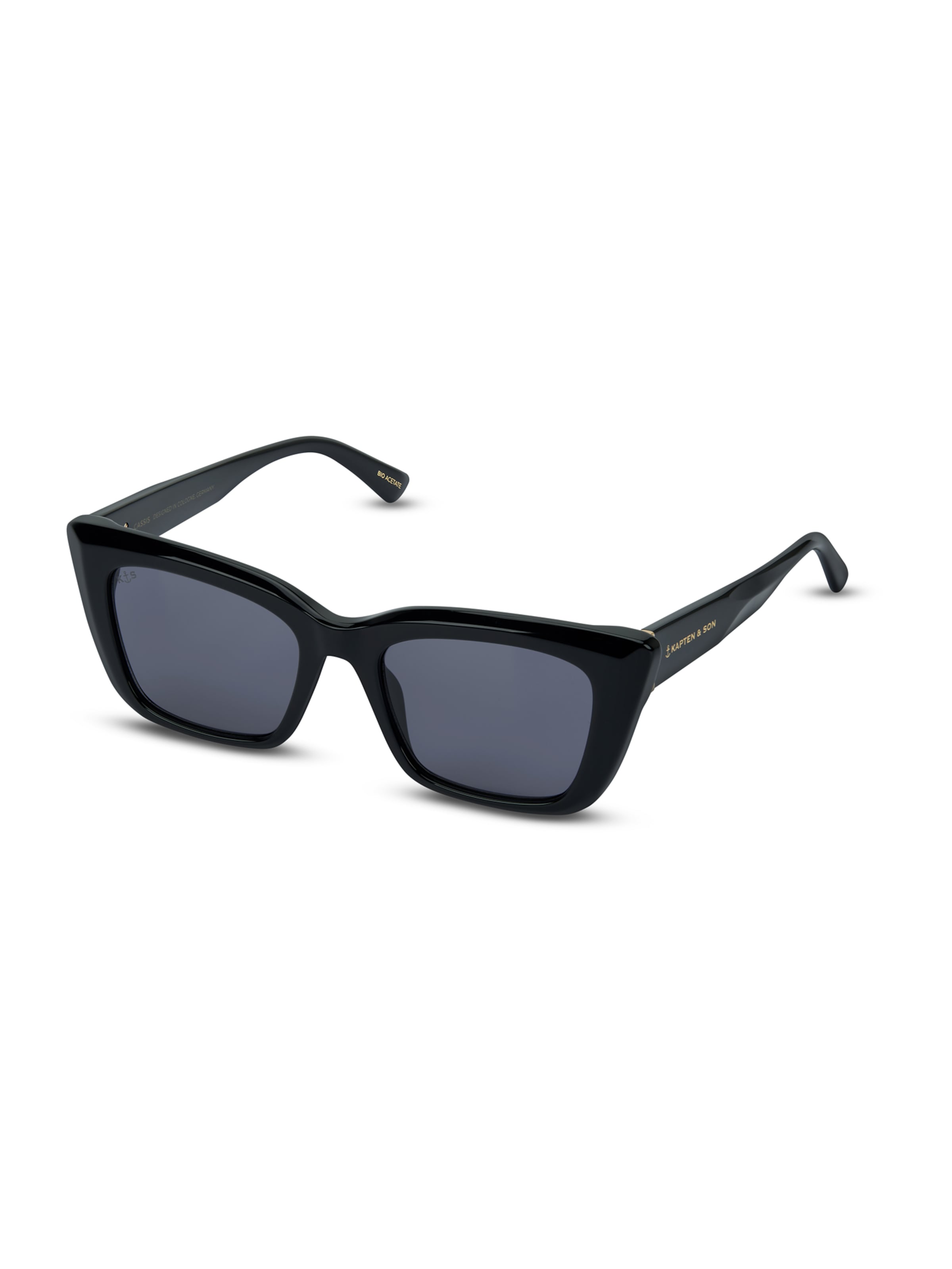 Kapten & Son Sunglasses 'Cassis' in Black: front