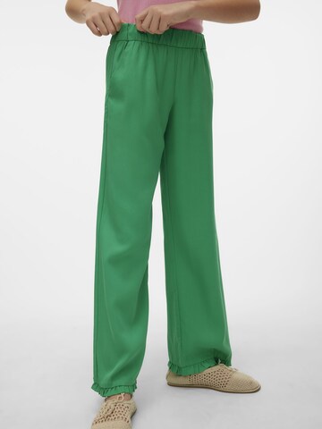 Vero Moda Girl Wide leg Broek 'VMHarper' in Groen: voorkant