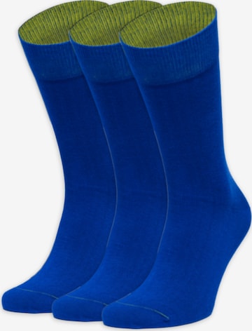 Von Jungfeld Socks in Blue: front