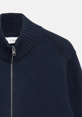 s.Oliver Gebreid vest in Blauw: voorkant
