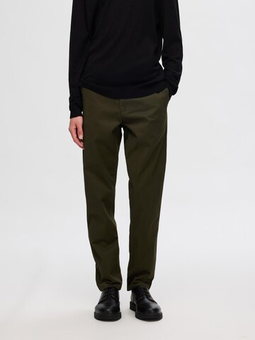 SELECTED HOMME Слим Брюки-чинос 'SLH175 Bill' в Зеленый