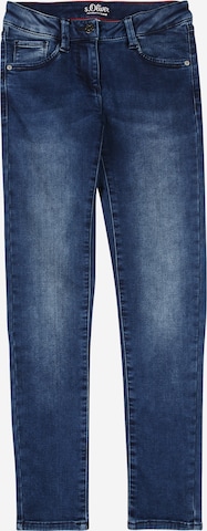 s.Oliver Slimfit Jeans in Blauw: voorkant