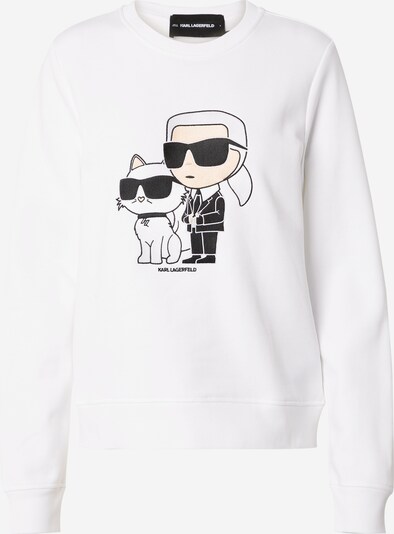 Karl Lagerfeld Sweatshirt 'Ikonik 2.0' in beige / schwarz / weiß, Produktansicht