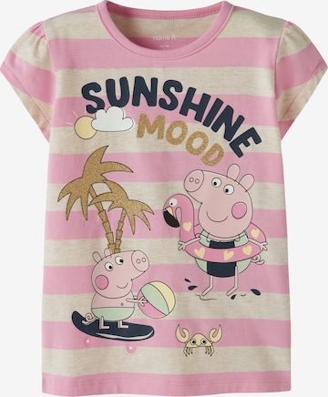 NAME IT Shirt 'NMFarra Peppa' in Pink: front