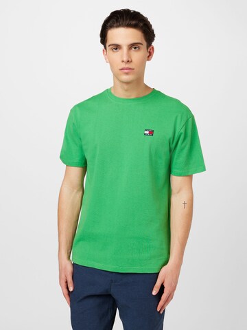 T-Shirt Tommy Jeans en vert : devant