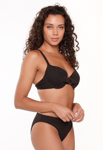 LingaDore T-shirt Bikini Top in Black: front