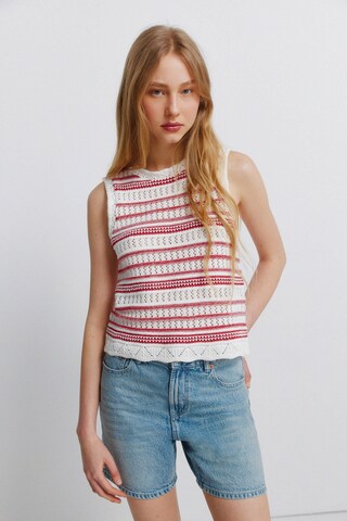 Tops en tricot Springfield en blanc : devant