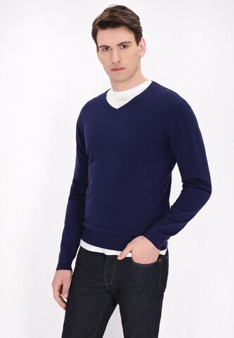 Pull-over MO en bleu : devant