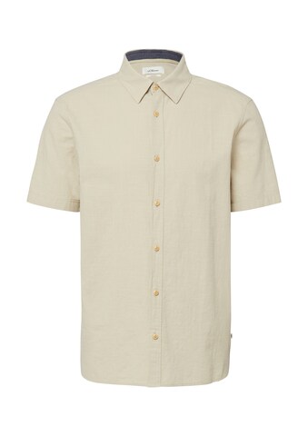 s.Oliver Button Up Shirt in Beige: front