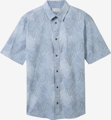 TOM TAILOR Button Up Shirt in Blue: front