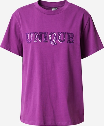 T-shirt PIECES en violet : devant