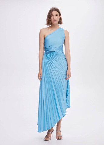 MANGO Suknia wieczorowa w kolorze niebieski: przód