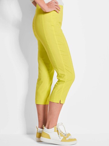 Coupe slim Pantalon 'Louisa' Goldner en vert