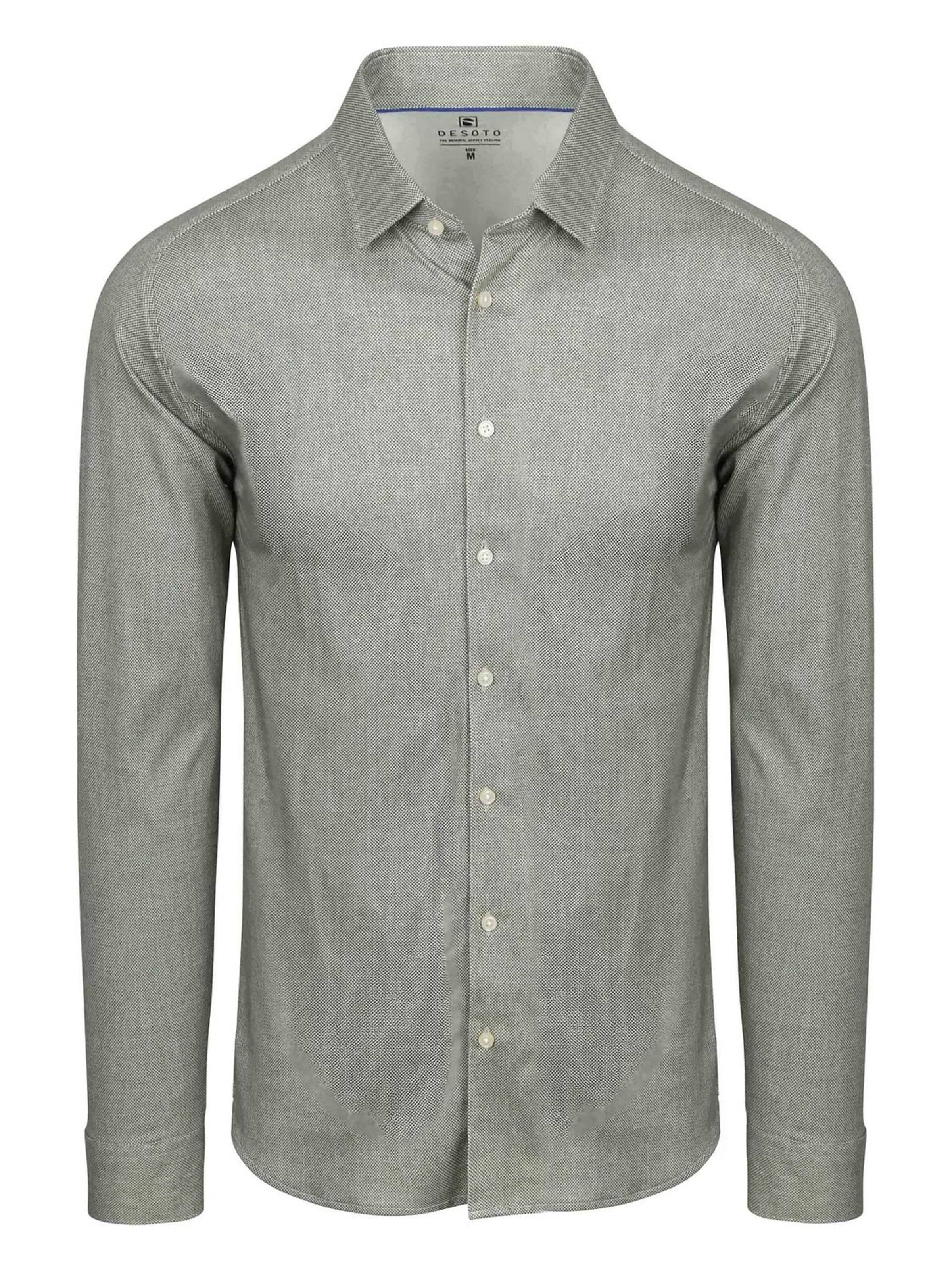 DESOTO Slim fit Button Up Shirt in Green: front