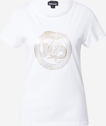 Just Cavalli T-shirt i vit: framsida