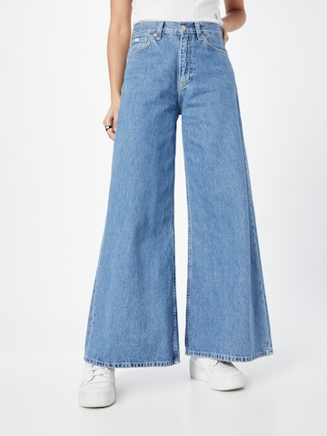 Calvin Klein Jeans Wide leg Jeans in Blauw: voorkant