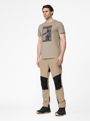 4F Slimfit Sporthose 'SPMTR062' in Beige