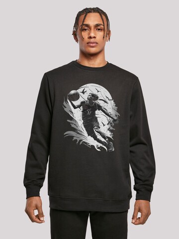 Sweat-shirt 'Basketball Spieler' F4NT4STIC en noir : devant