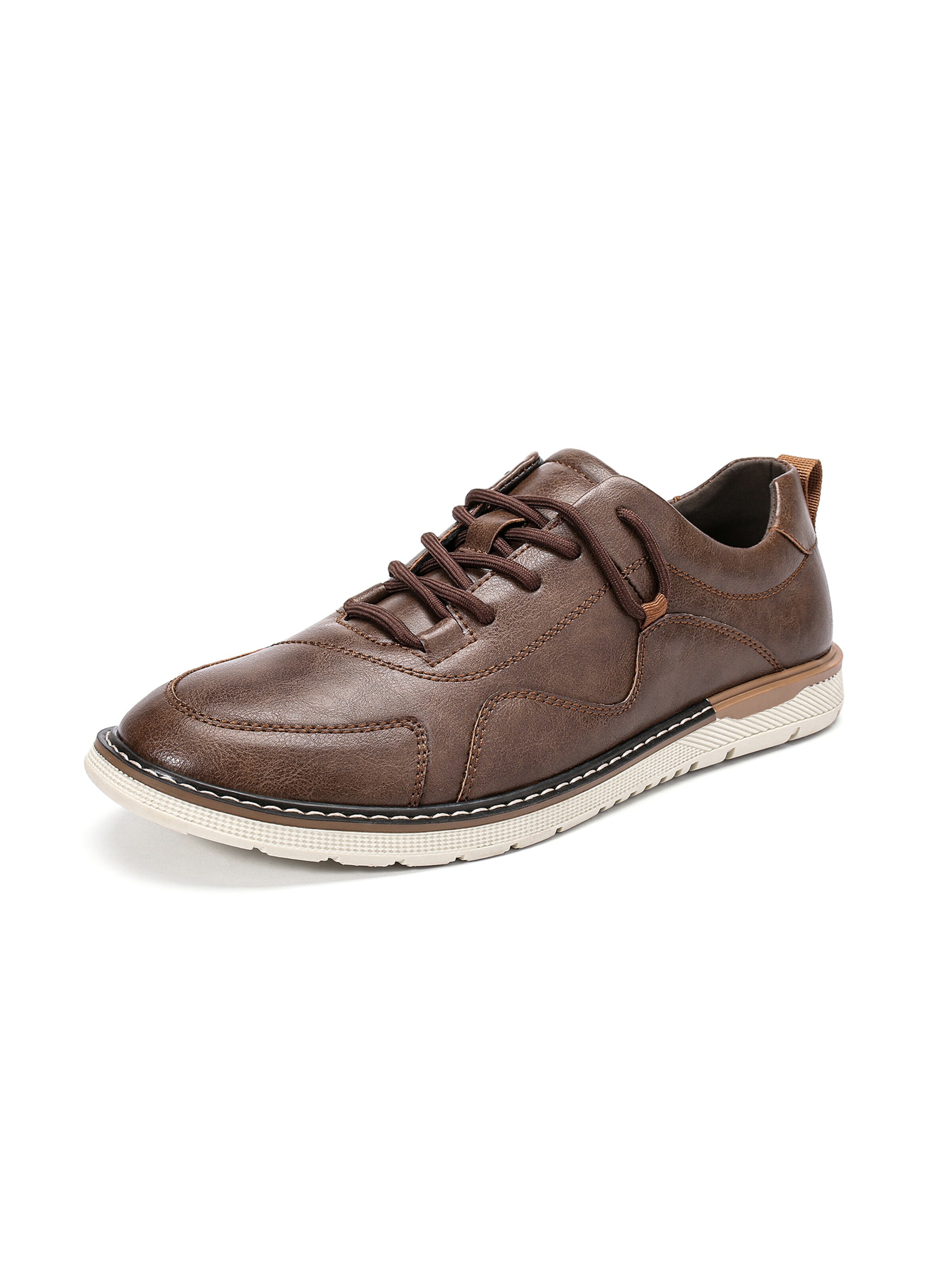 ALLTHEMEN Lace-Up Shoes 'Tritt' in Brown: front