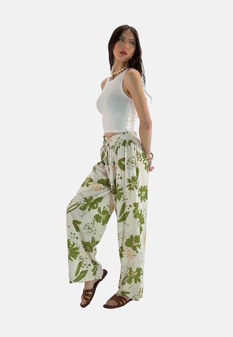 Wide Leg Pantalon Elara en vert