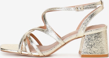 Décolleté di CAFè NOIR in oro: frontale