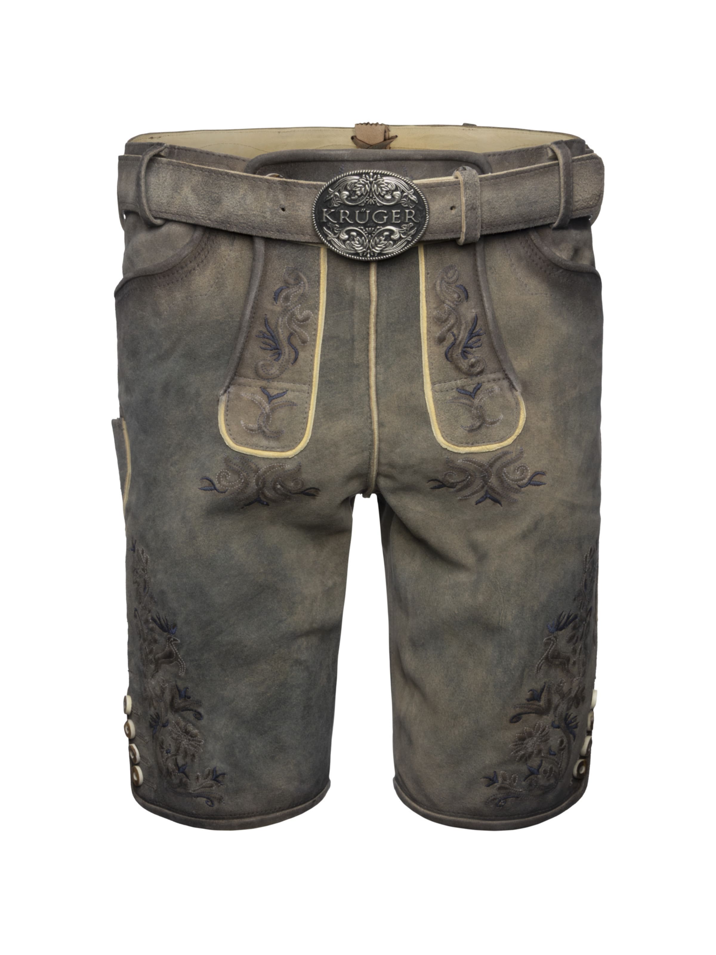 Regular Pantalon folklorique 'Juan' Krüger Buam en gris : devant