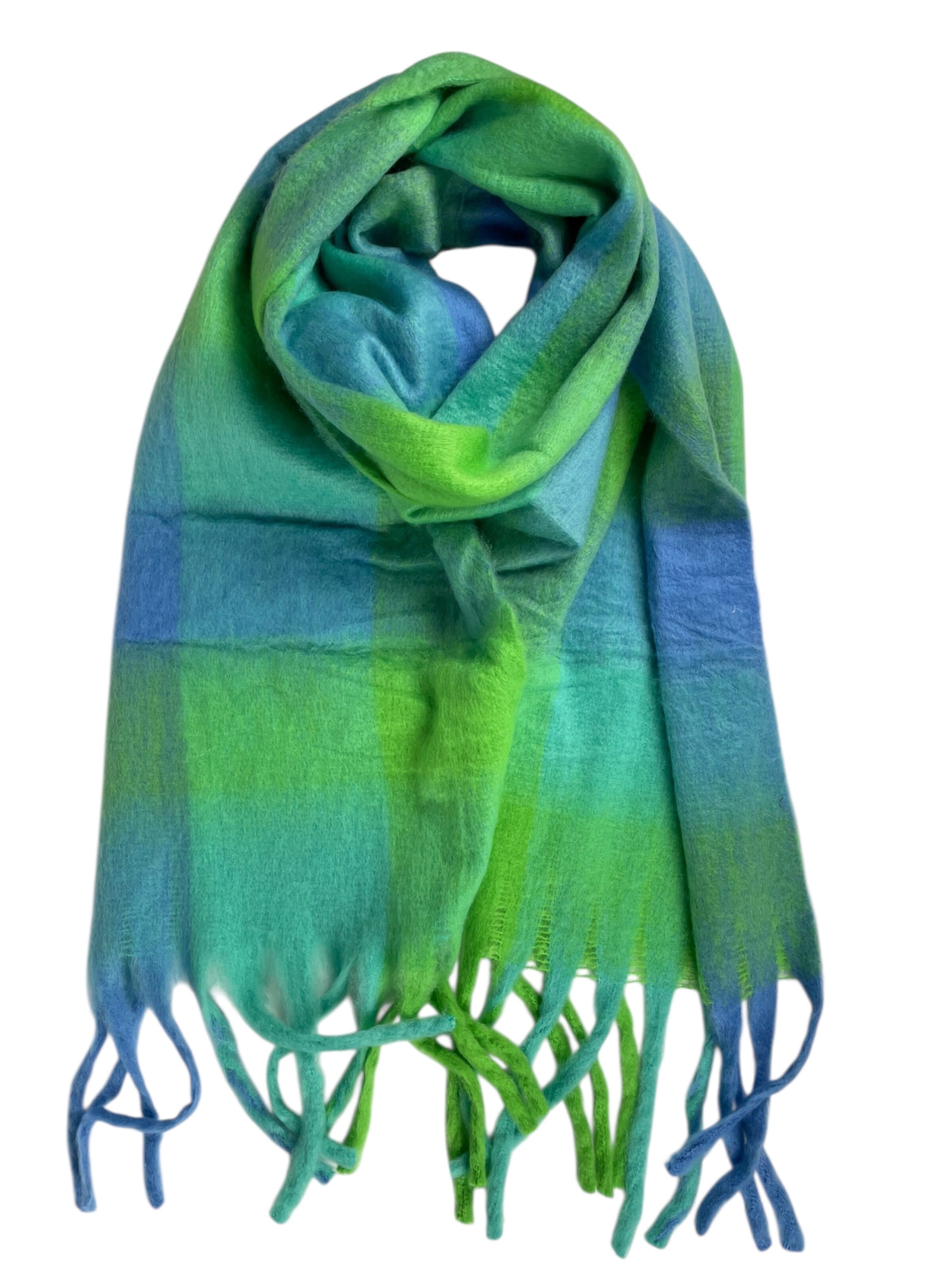 Kumixi Scarf 'Schal mit Fransen' in Blue: front