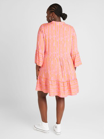 ONLY Carmakoma Shirt Dress 'MARRAKESH' in Pink