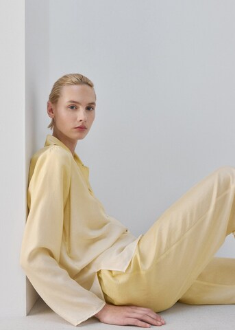 MANGO Pajama Shirt 'Habi' in Yellow