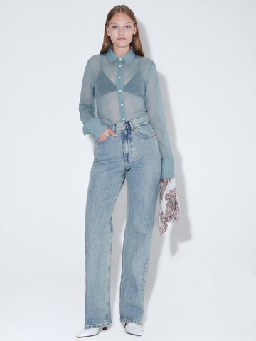 Dr. Denim Regular Jeans 'Echo High Straight' in Blauw