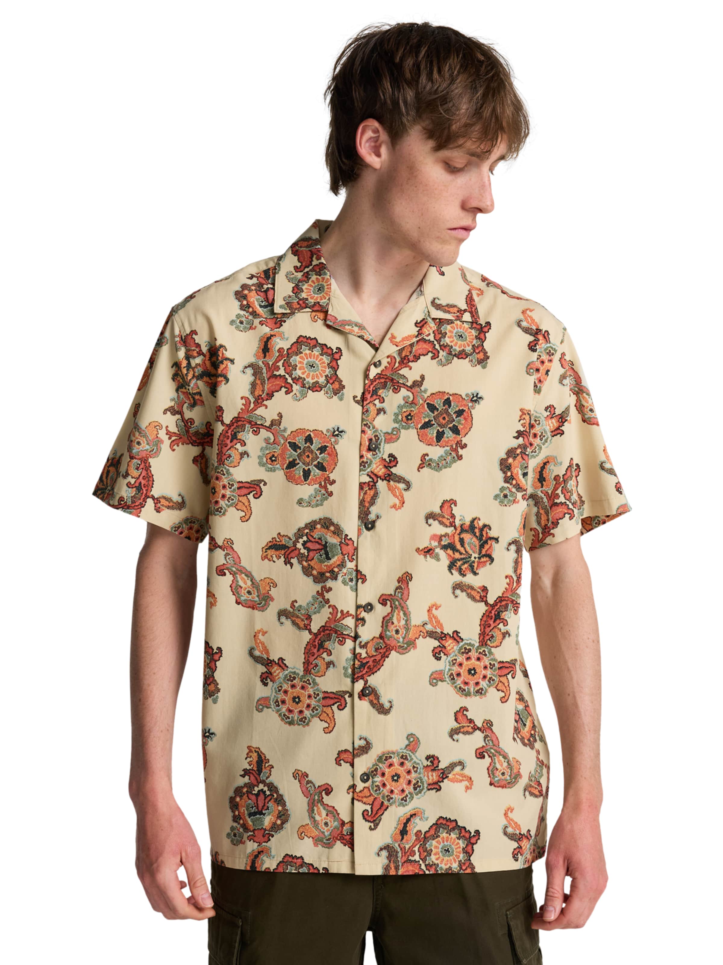 BILLABONG Comfort fit Button Up Shirt 'Vacay' in Beige: front