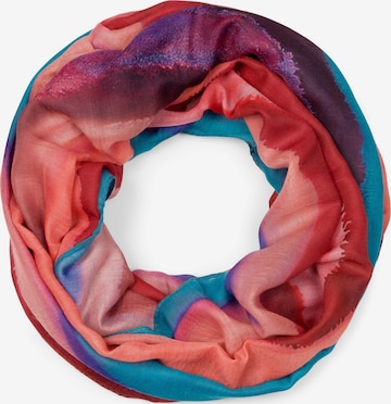 styleBREAKER Schlauchschal 'Bunter Loop Aquarell Farbverlauf Streifen' in Rot: Vorderseite