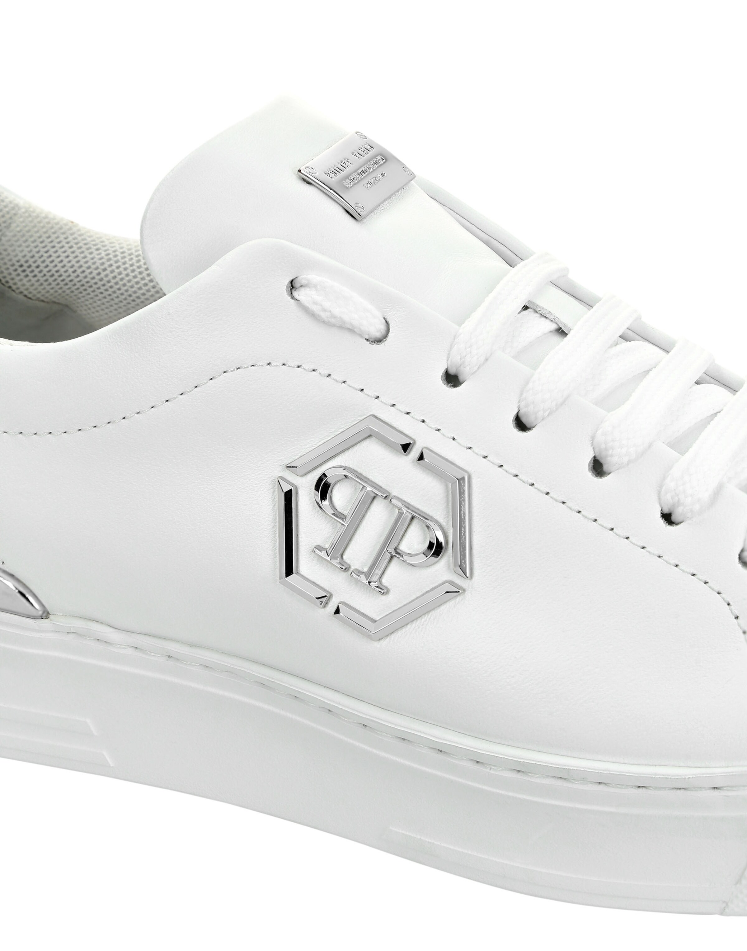 Philipp Plein Platform trainers 'Hexagon' in White