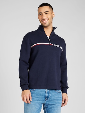 Pull-over TOMMY HILFIGER en bleu : devant