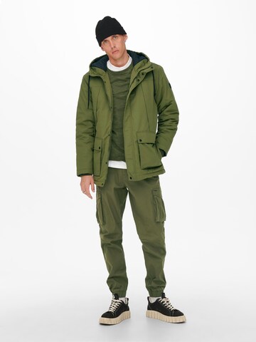 Only & Sons Winter parka 'Jayden' in Green