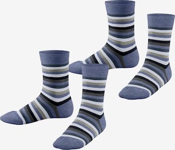 ESPRIT Socken 'Playful Stripe 2-Pack' in Blau: Vorderseite