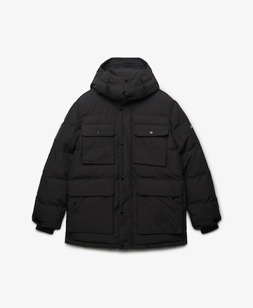 Superdry & Co Winterparka 'Everest Expedition' in Zwart: voorkant