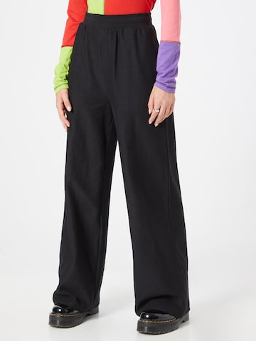 Urban Classics Wide leg Broek in Zwart: voorkant