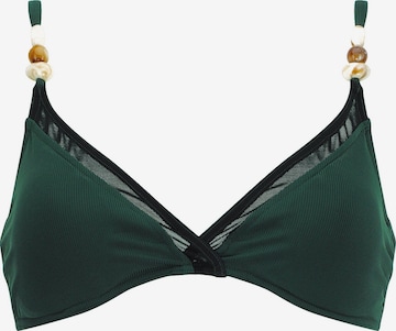 OLYMPIA Triangel Bikinitop 'Emerald Twist' in Groen: voorkant