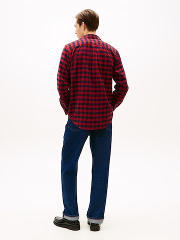 TOMMY HILFIGER Средняя посадка Рубашка 'BUFFALO CHECK RF SHIRT' в Красный