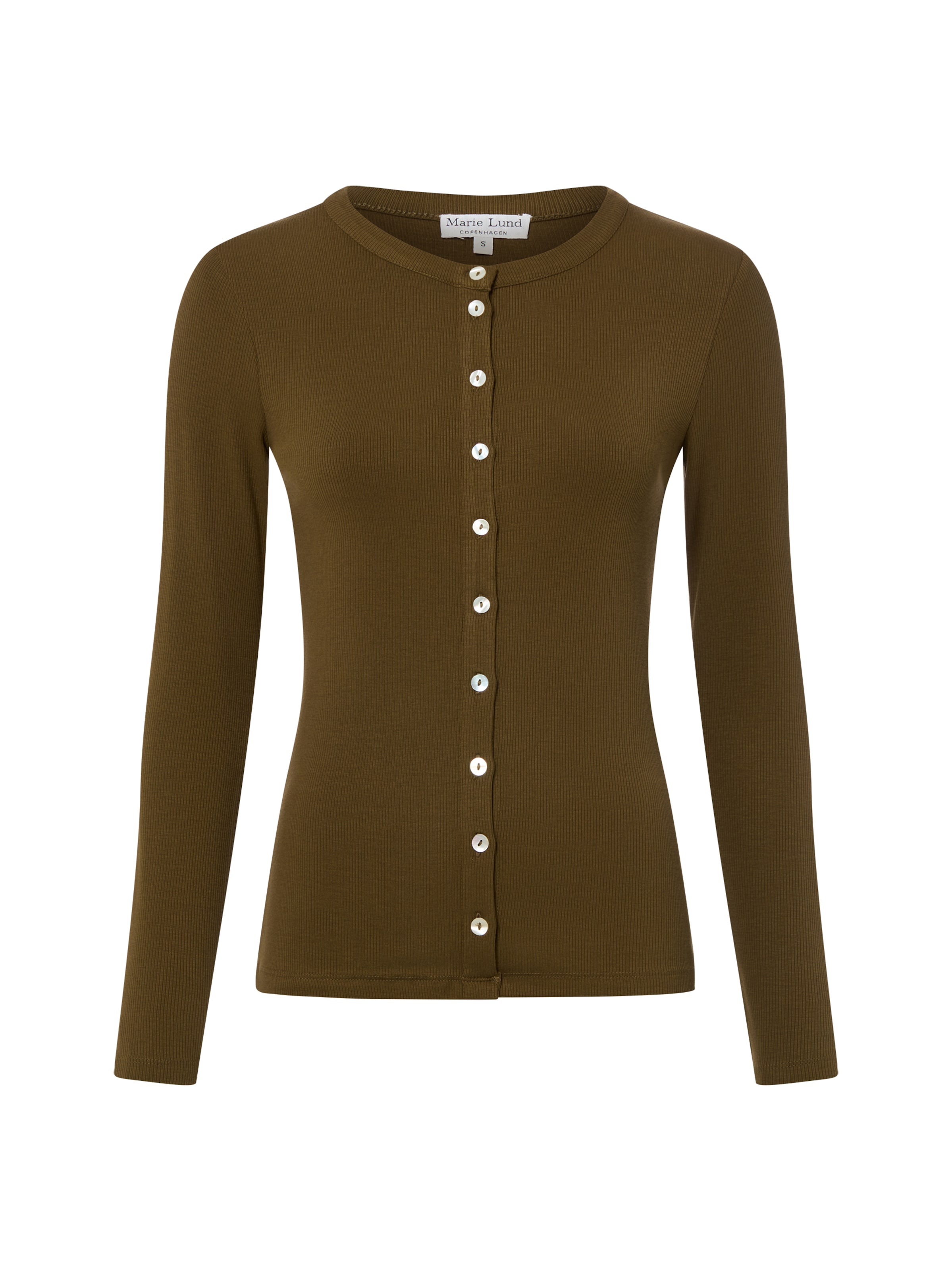 Marie Lund Strickjacke in Grün: Vorderseite