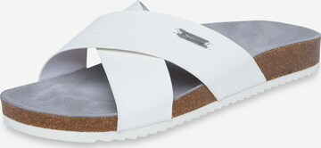 Soccx Mules in White: front