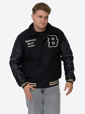 Dxnmxrk Winterjacke 'DxGeo' in Schwarz: Vorderseite