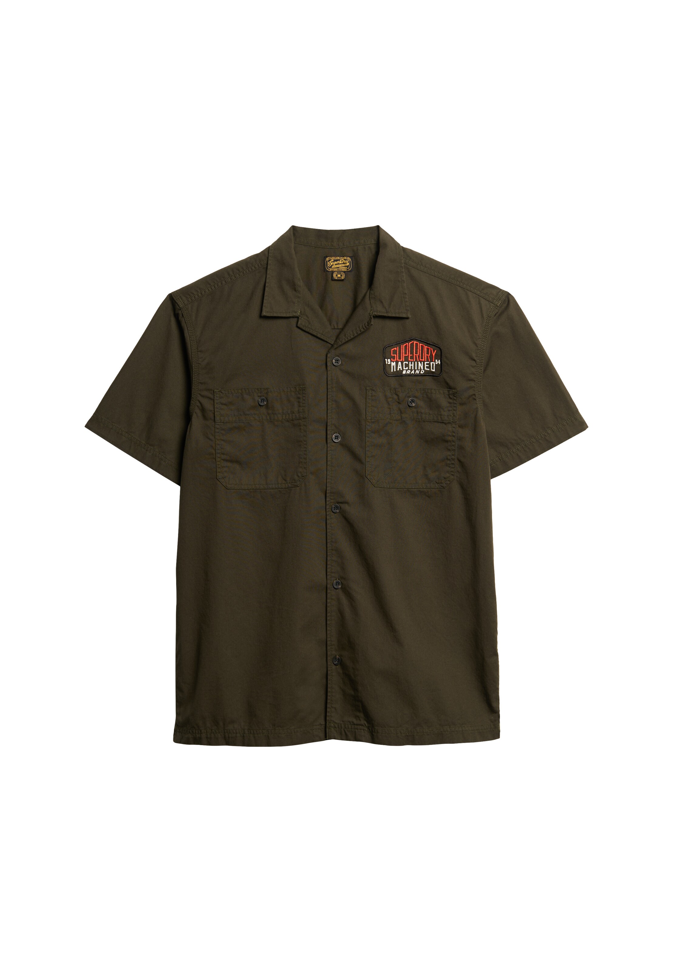 Superdry Regular fit Overhemd in Groen: voorkant