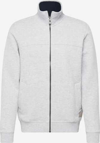 TOM TAILOR Zip-Up Hoodie in Grey: front