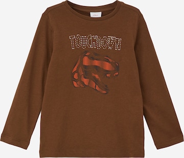 s.Oliver Shirt in Bruin: voorkant