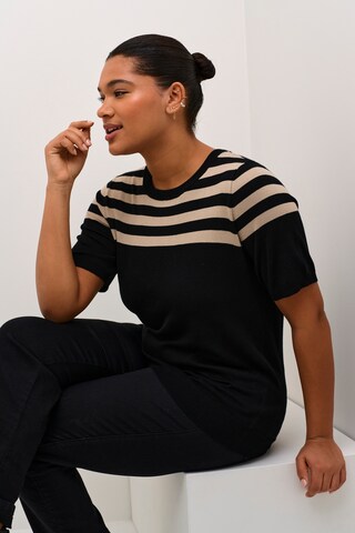 KAFFE CURVE Pulóver - fekete